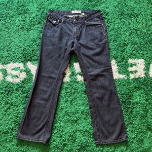 Embellished Skull Jeans Black Wash Bootcut Jeans Studded Pockets Women's